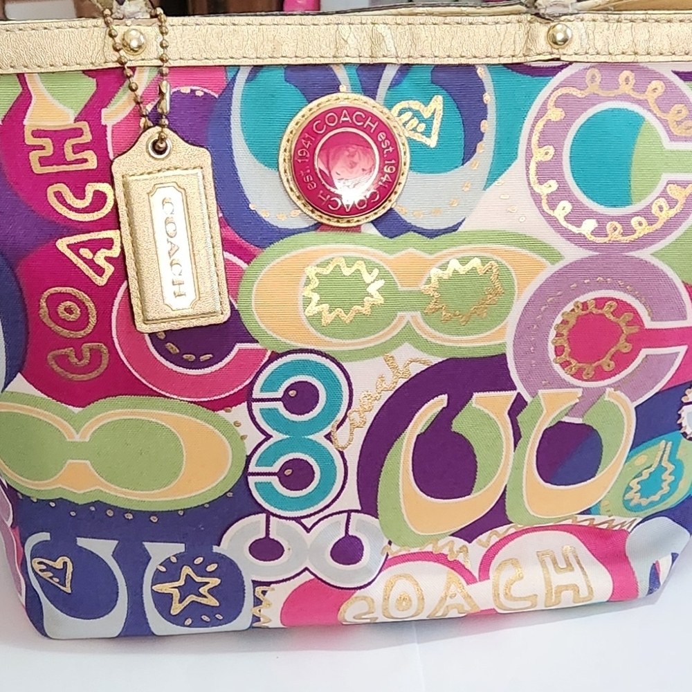 Coach Multicolor Graphic Tote